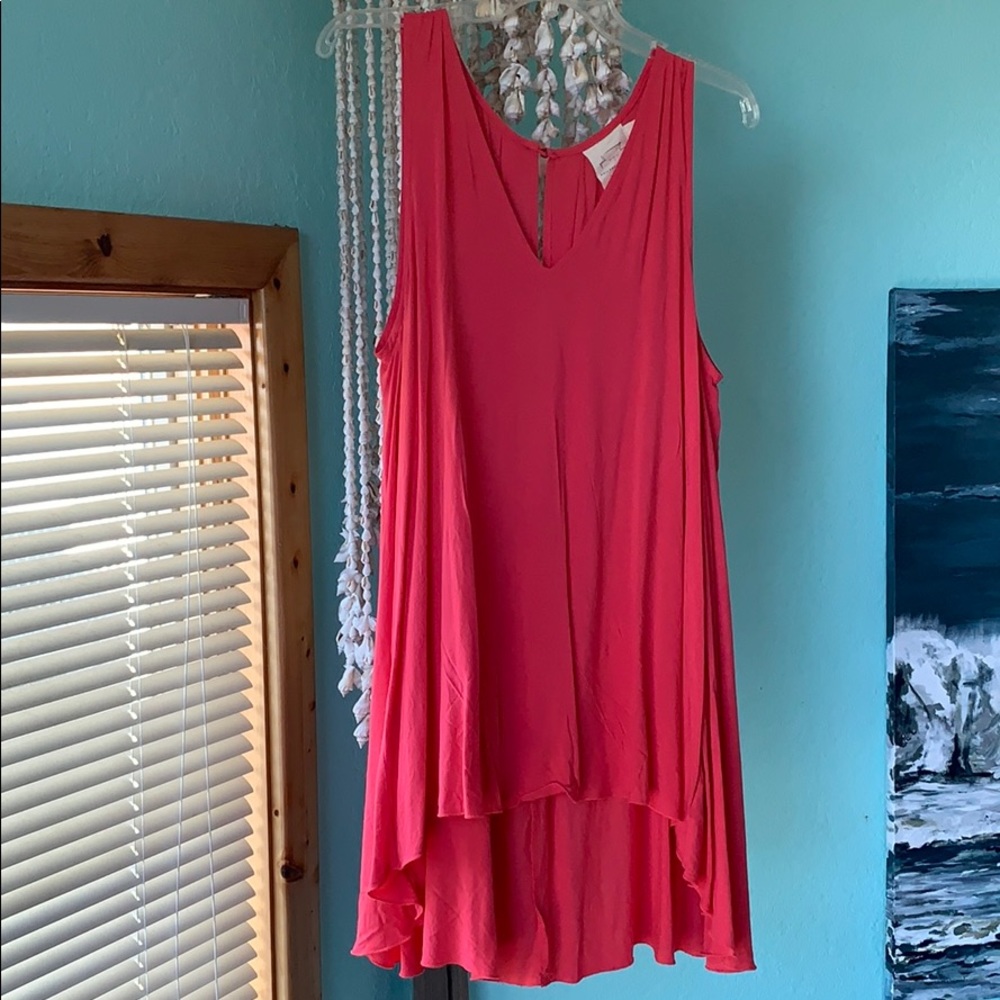 Free People salmon/ pink tunic
